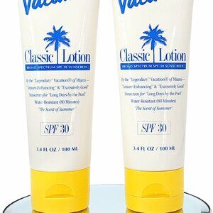 ×2 Vacation Classic Lotion Sunscreen SPF 30 Water Resistant 3.4oz EXP:READ DESCR